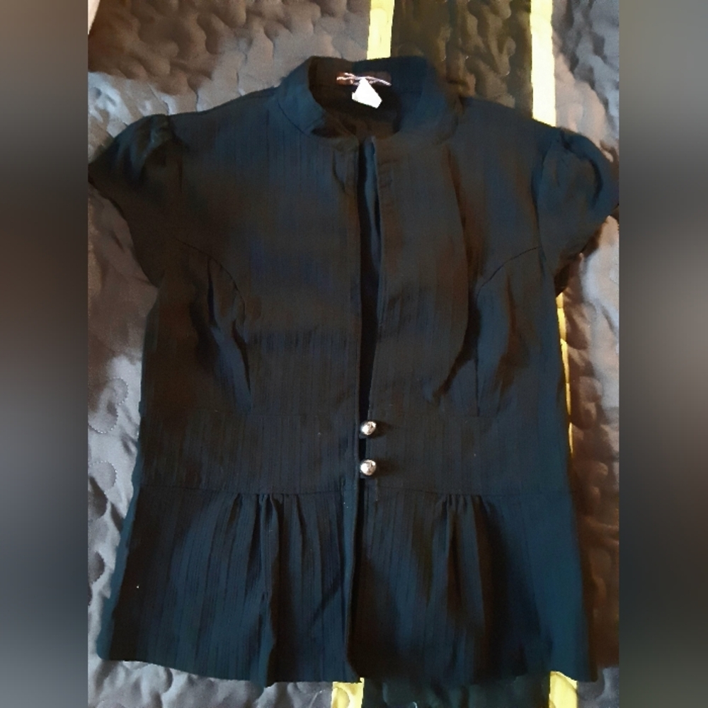 Von Mozart Black Blouse Size M